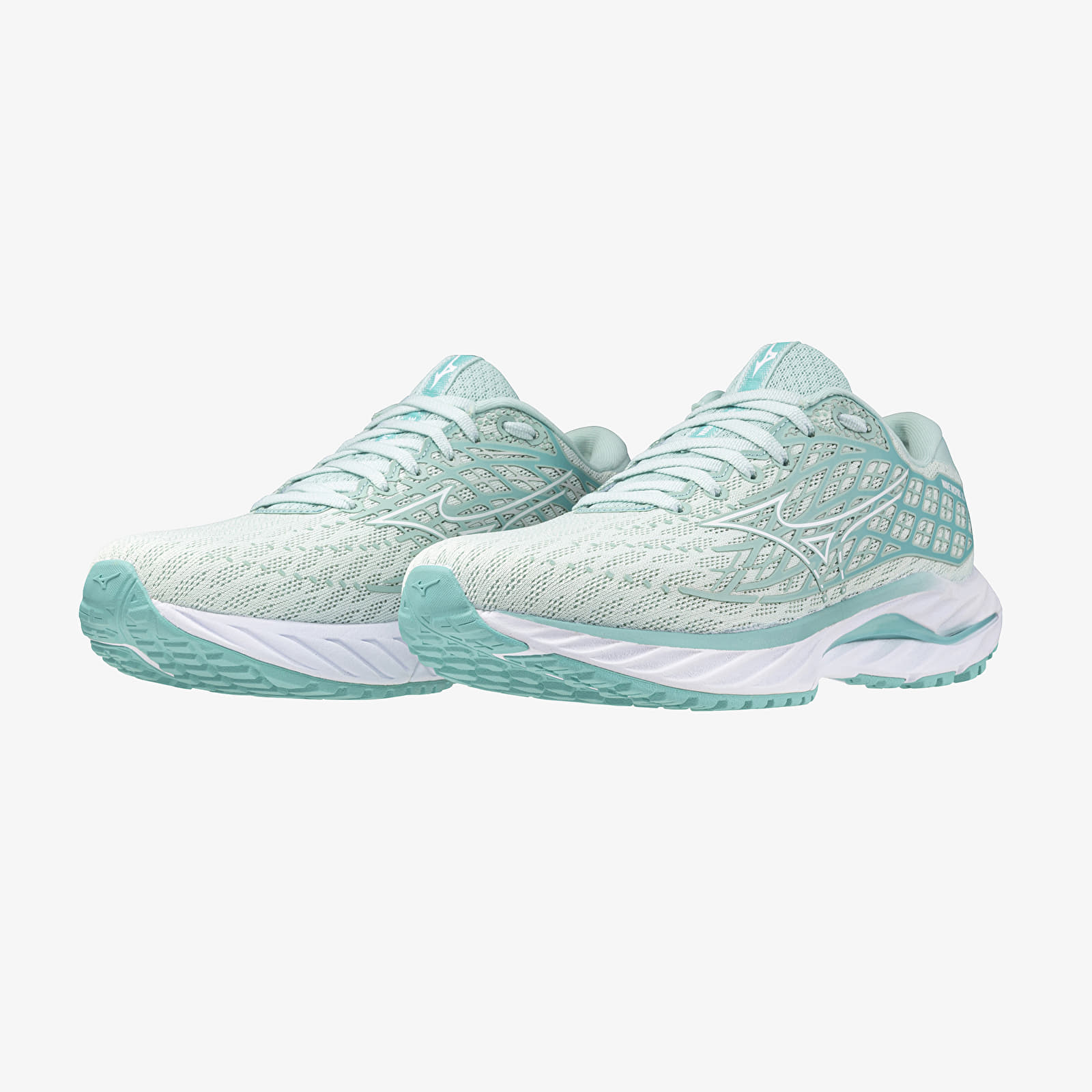 Buty damskie Mizuno Wave Inspire 20 Eggshell Blue/ White/ Blue Turqu