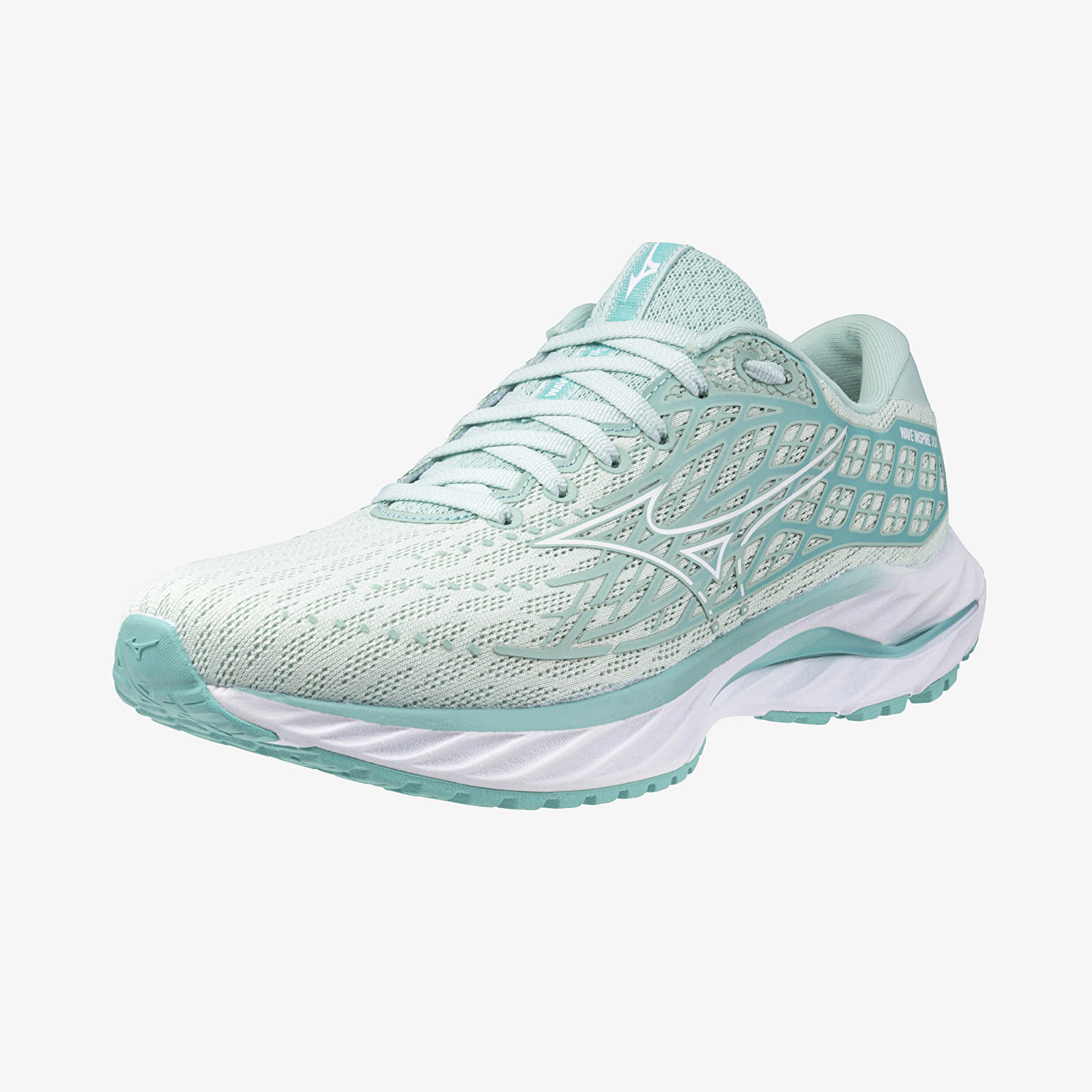Buty damskie Mizuno Wave Inspire 20 Eggshell Blue/ White/ Blue Turqu