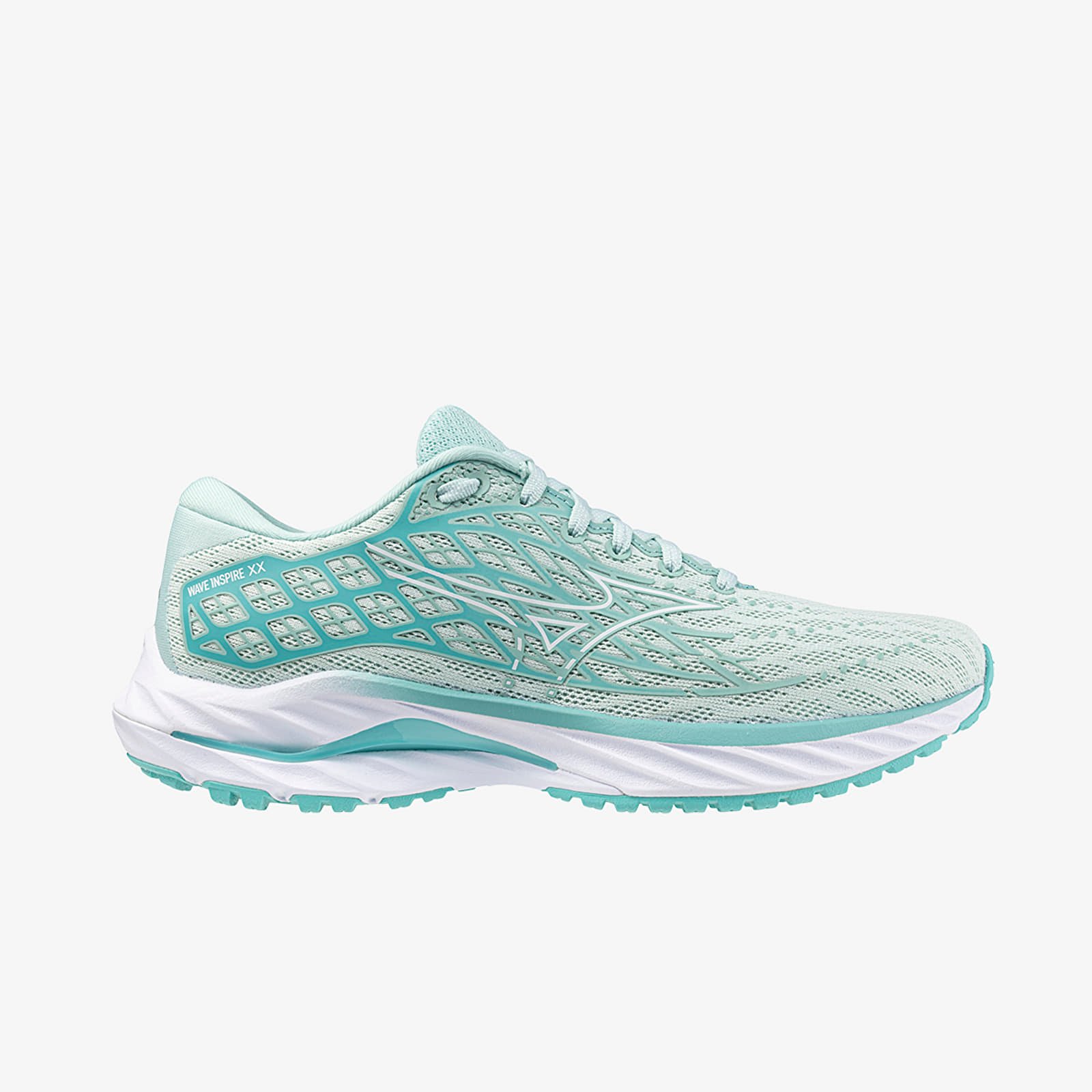 Buty damskie Mizuno Wave Inspire 20 Eggshell Blue/ White/ Blue Turqu