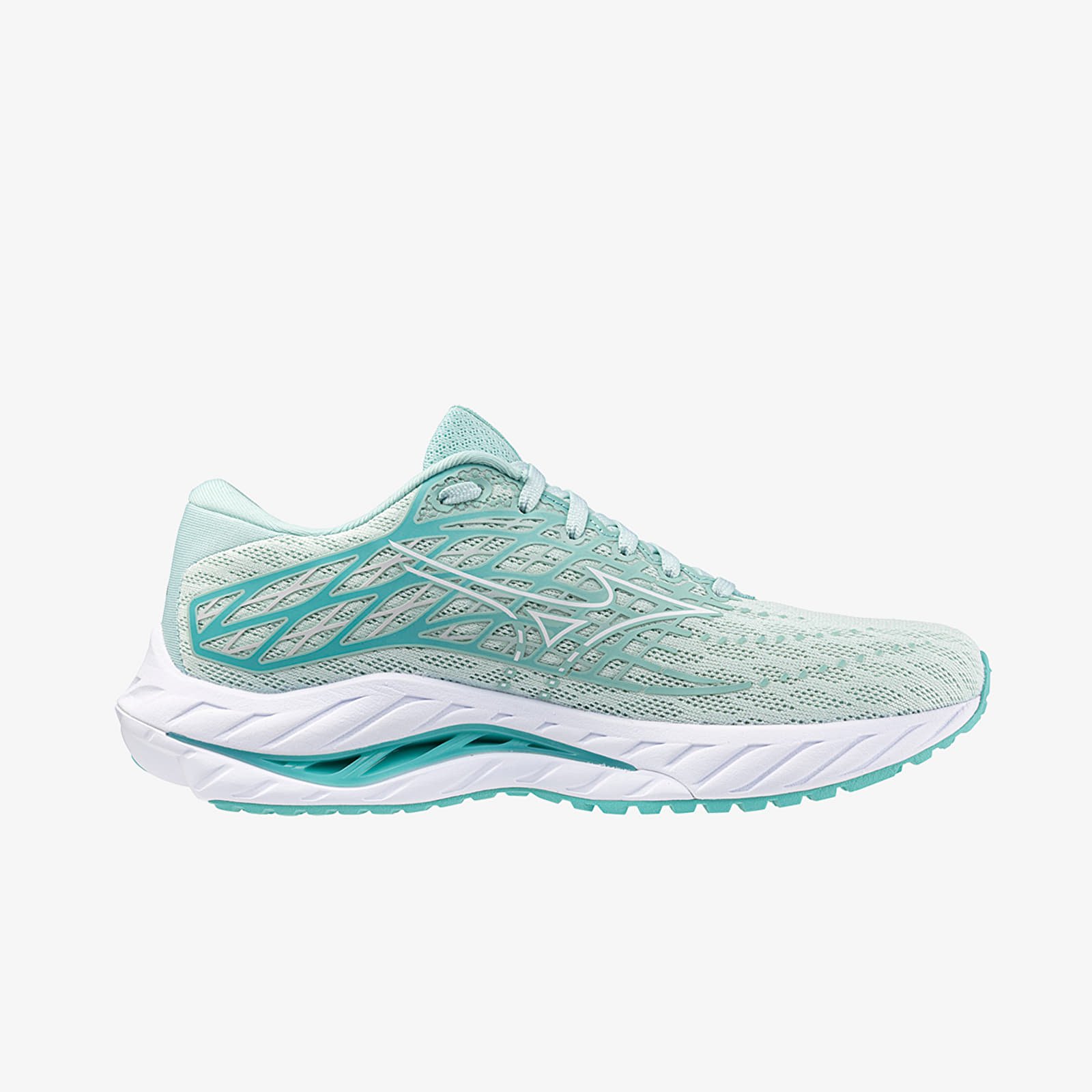 Buty damskie Mizuno Wave Inspire 20 Eggshell Blue/ White/ Blue Turqu