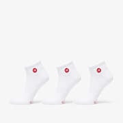 Footshop Ankle Socks 3-Pack White (Red Logo)