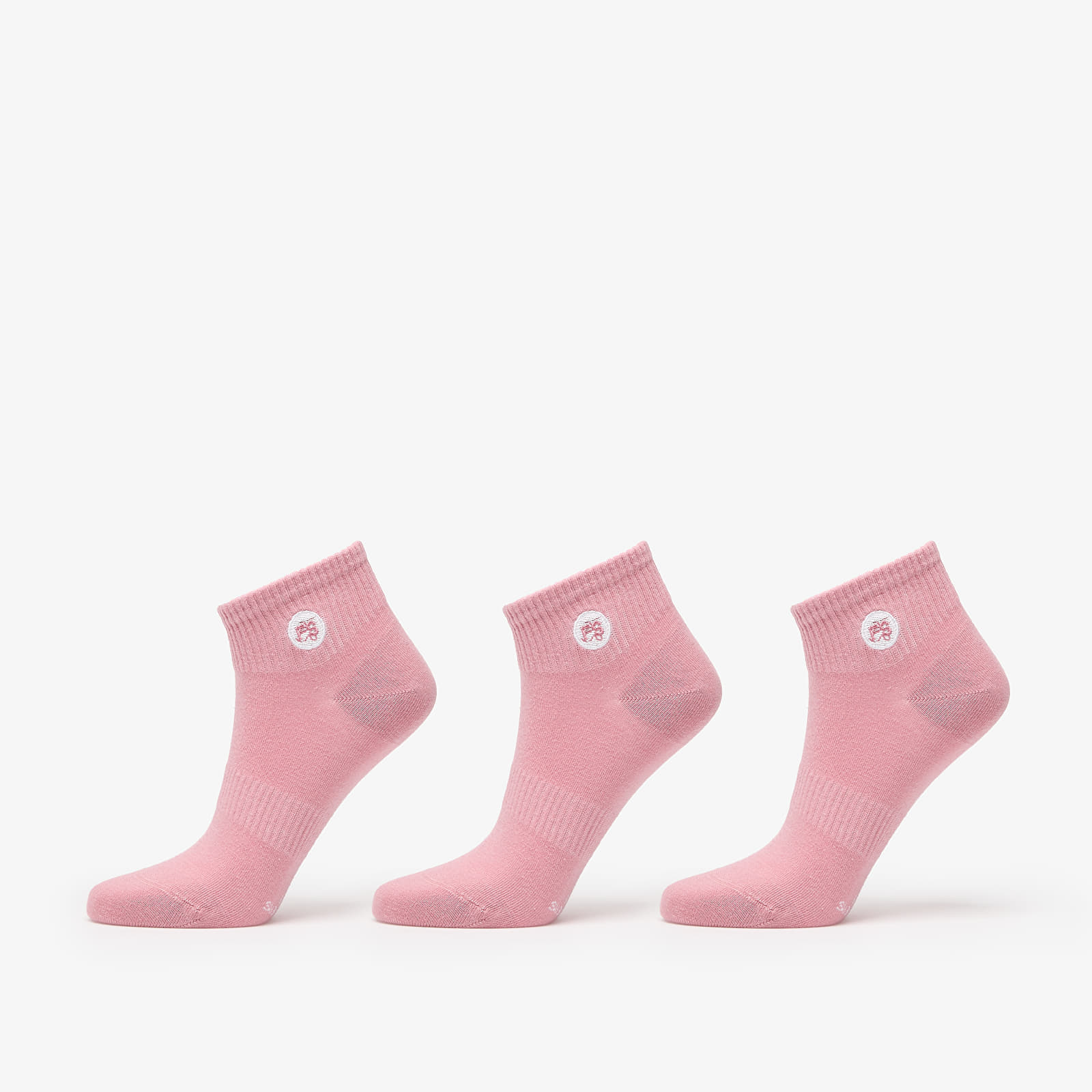 Ponožky Footshop Ankle Socks 3-Pack Pink 43-46