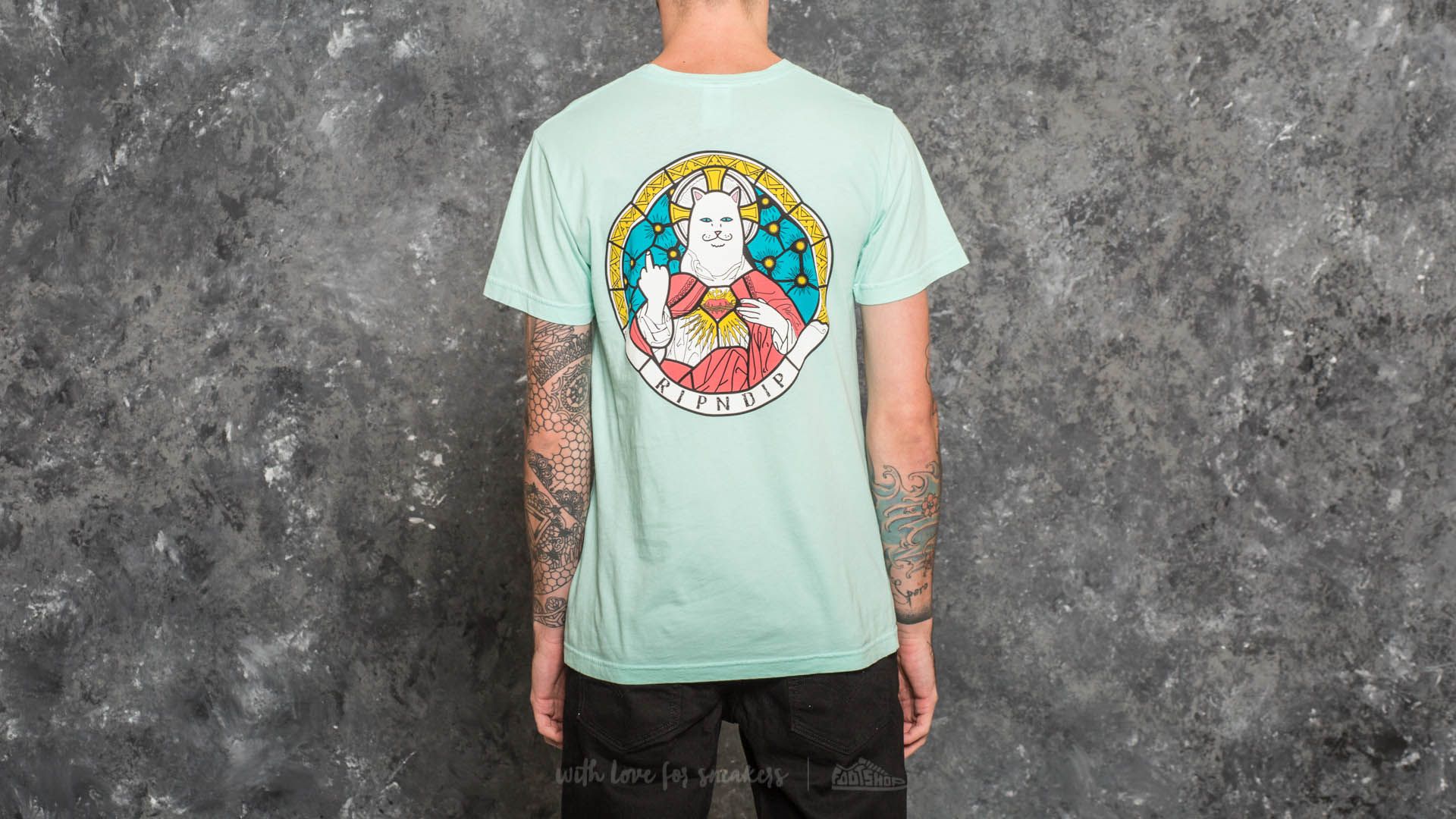 T-shirts RIPNDIP Stained Glass Tee Mint