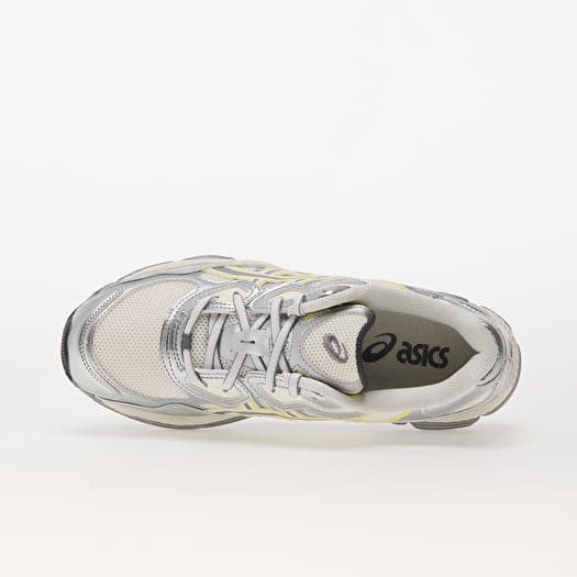 White and yellow asics running shoes on sale