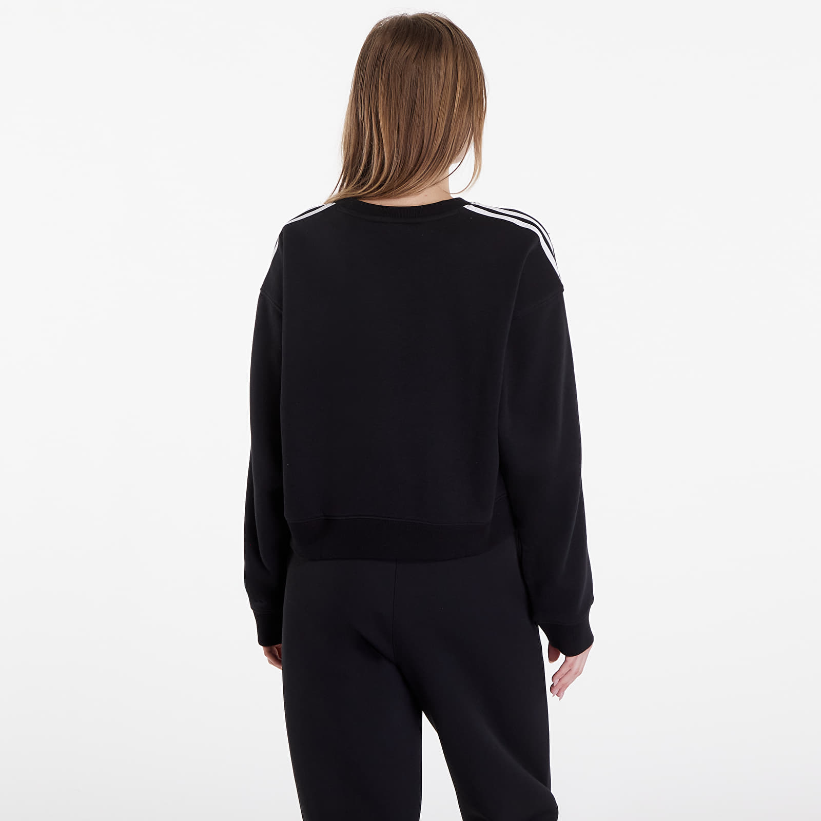 Women's hoodies adidas 3 Stripes Classics Crew Black