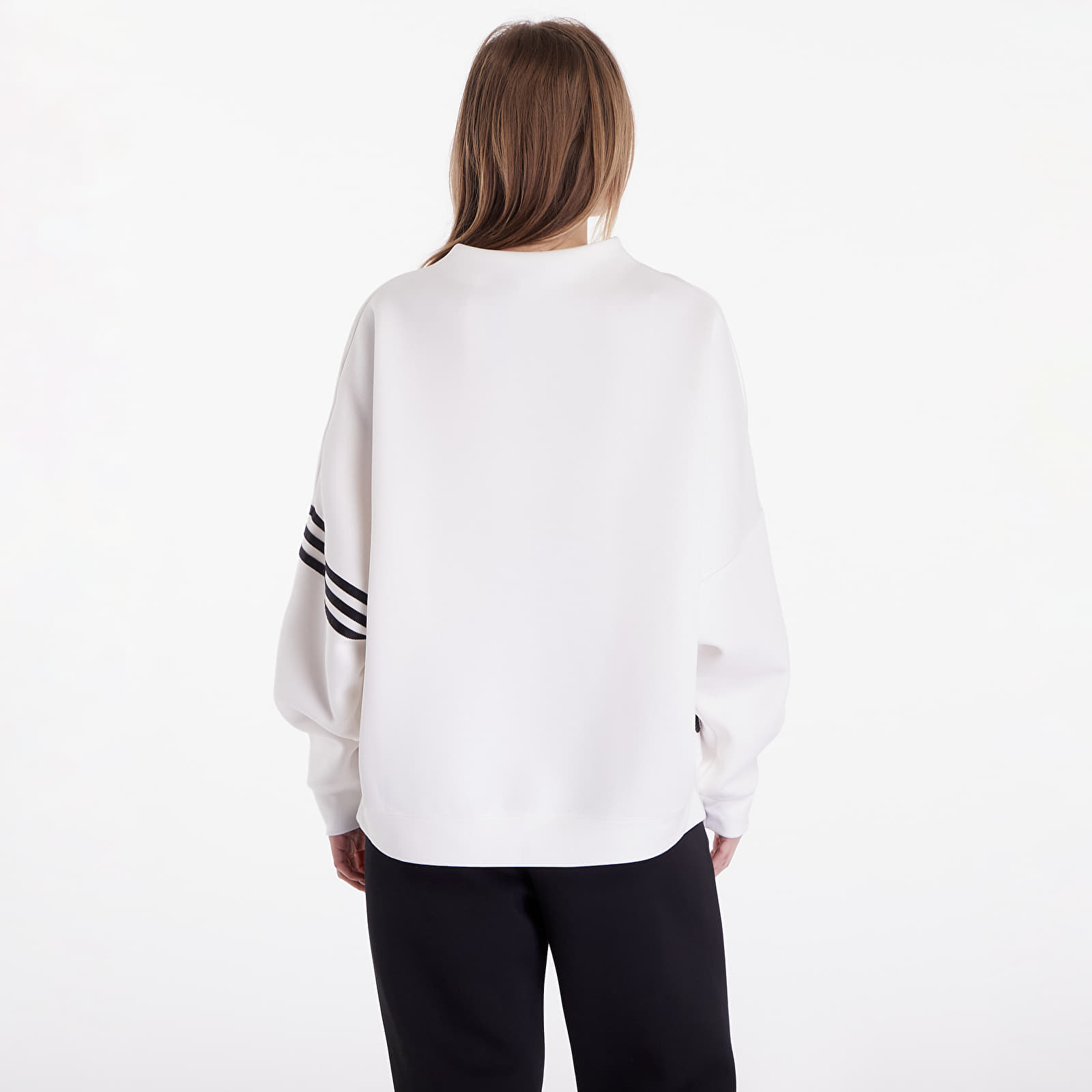 Hanorace pentru femei adidas Neuclassics Oversized Sweatshirt Cloud White