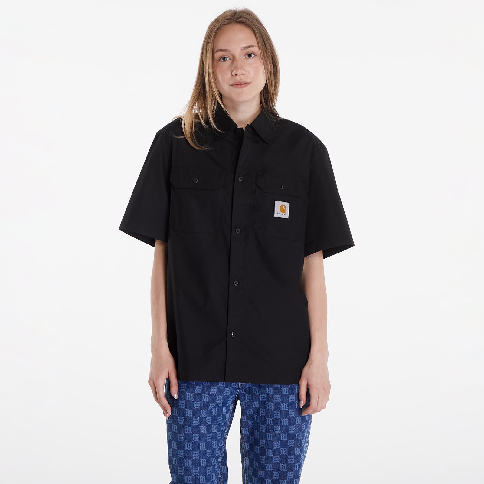 Košele Carhartt WIP Short Sleeve Craft Shirt UNISEX Black