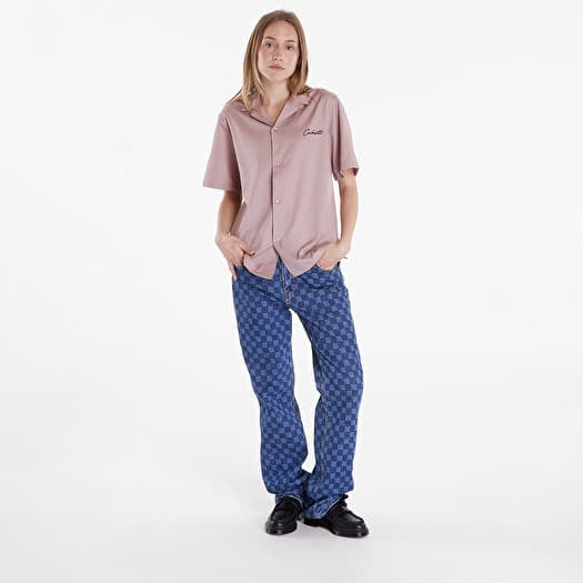 Shirts Carhartt WIP Short Sleeve Delray Shirt UNISEX Glassy Pink Black Footshop