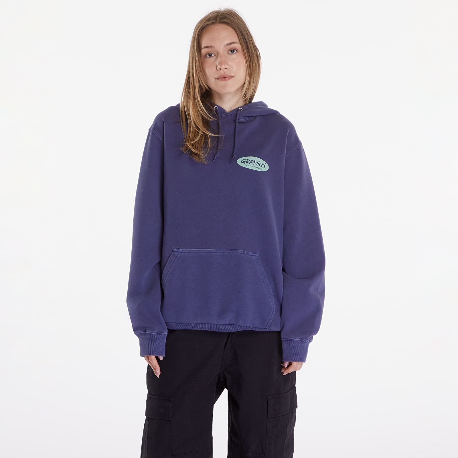 Hanorace Gramicci Original Freedom Oval Hooded Sweatshirt UNISEX Navy Pigment