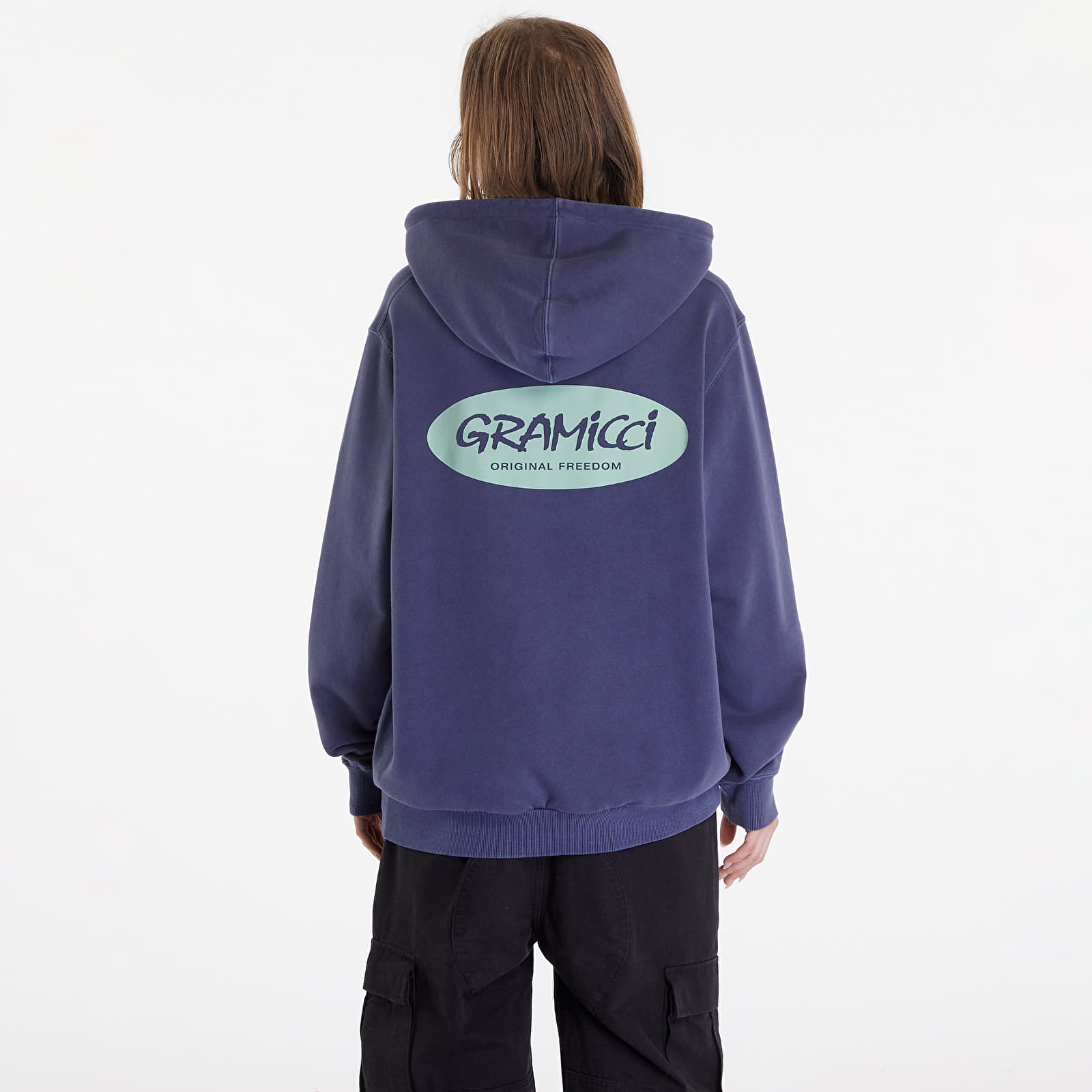 Hanorace Gramicci Original Freedom Oval Hooded Sweatshirt UNISEX Navy Pigment