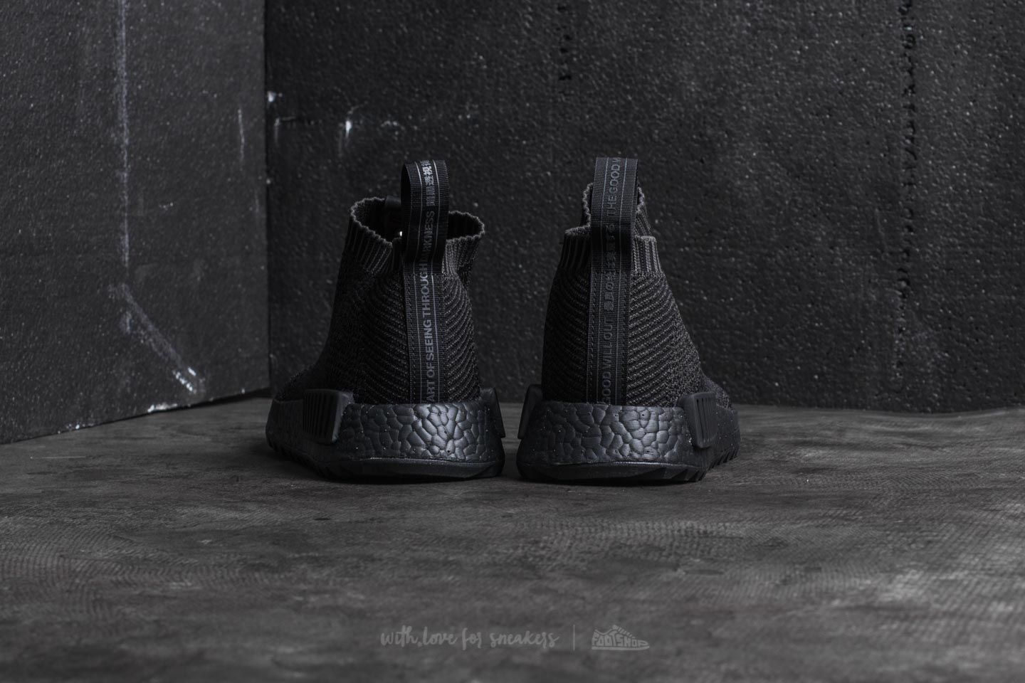 Men s shoes adidas x The Good Will Out NMD CS1 Primeknit Black Black Black Footshop