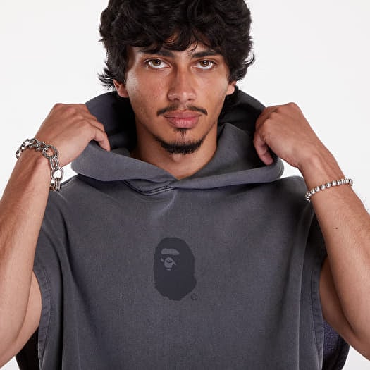 Hoodies and sweatshirts A BATHING APE Bape Sleeveless Pullover Hoodie Charcoal Footshop