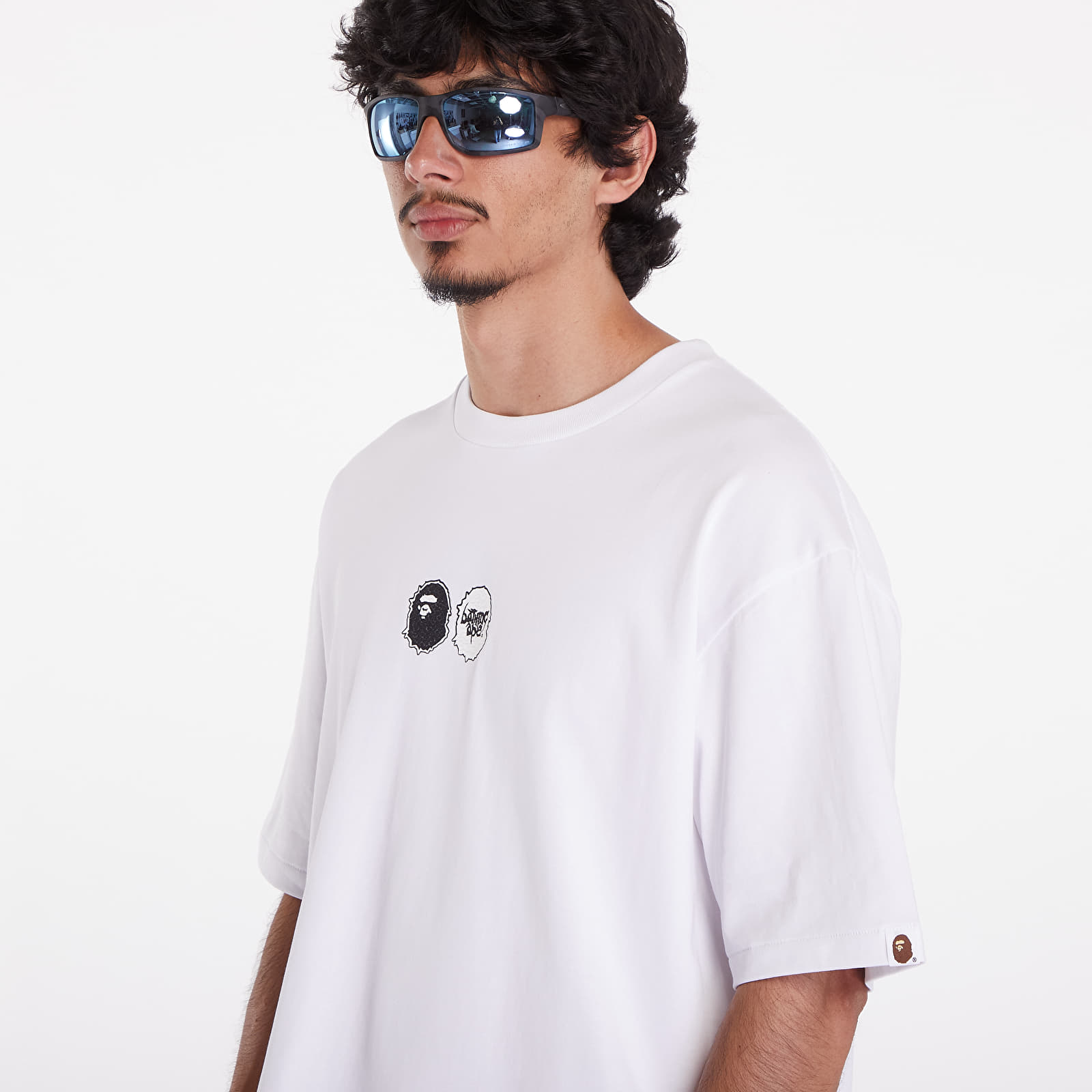 T-shirts A BATHING APE Mad Ape Graphic Logo Relaxed Fit Tee White