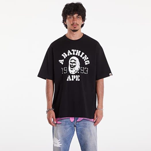 T-shirt A BATHING APE Og Ape Head College Relaxed Fit Tee Black