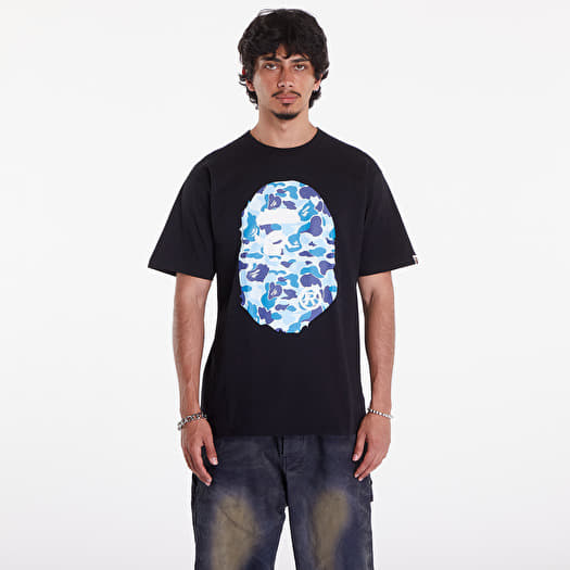 Bape blue camo shirt store