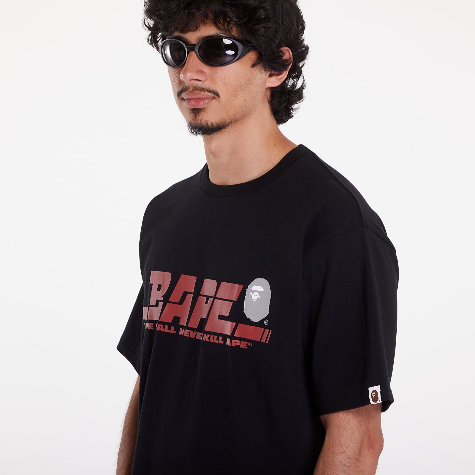 T-paidat A BATHING APE Bape Sports Logo Tee Black