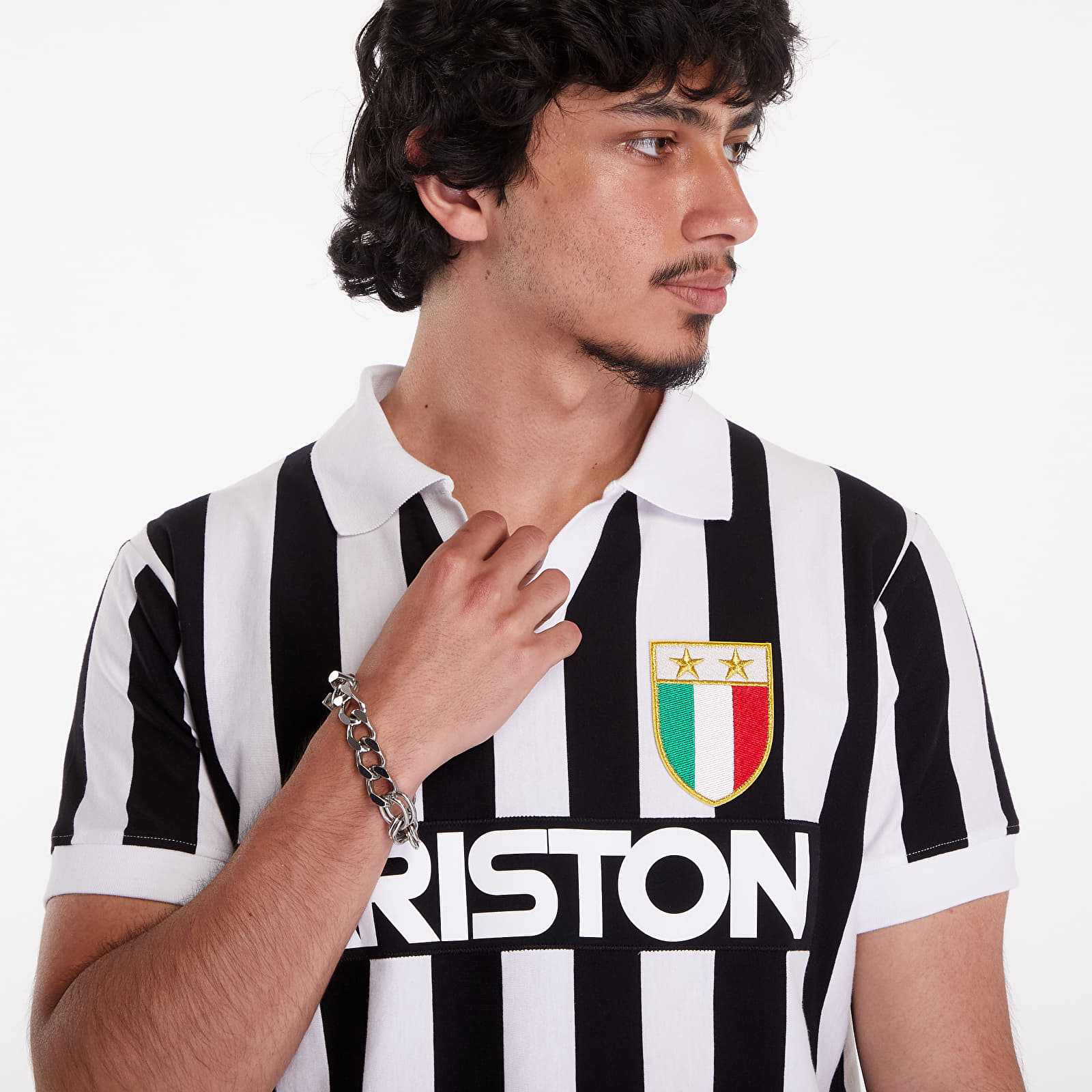 Jerseys COPA Juventus FC 1984 - 85 Retro Football Shirt UNISEX Black/ White
