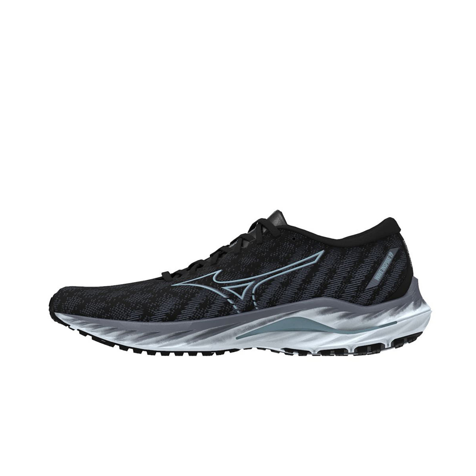 Mizuno Wave Inspire 19 Black/ GRidge/ IllusionBlue - J1GC234453