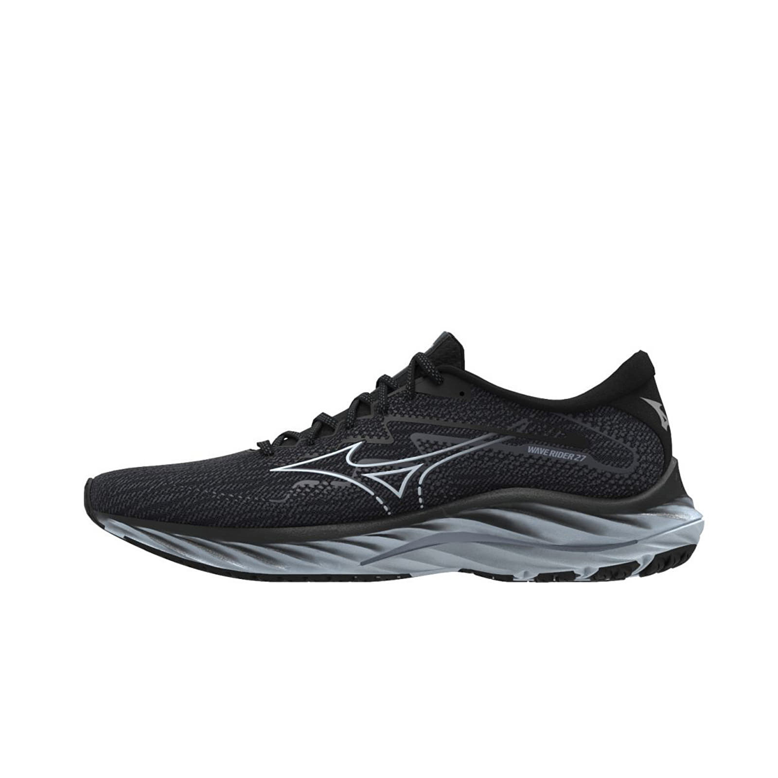 Levně Tenisky Mizuno Wave Rider 27 D Ebony/ Snowcrest/ Black