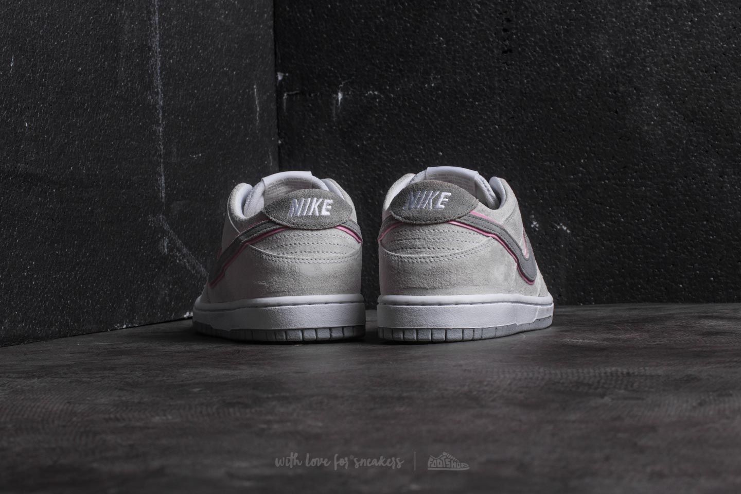 Men's shoes Nike SB Zoom Dunk Low Pro IW White/ Perfect Pink-Flt Silver