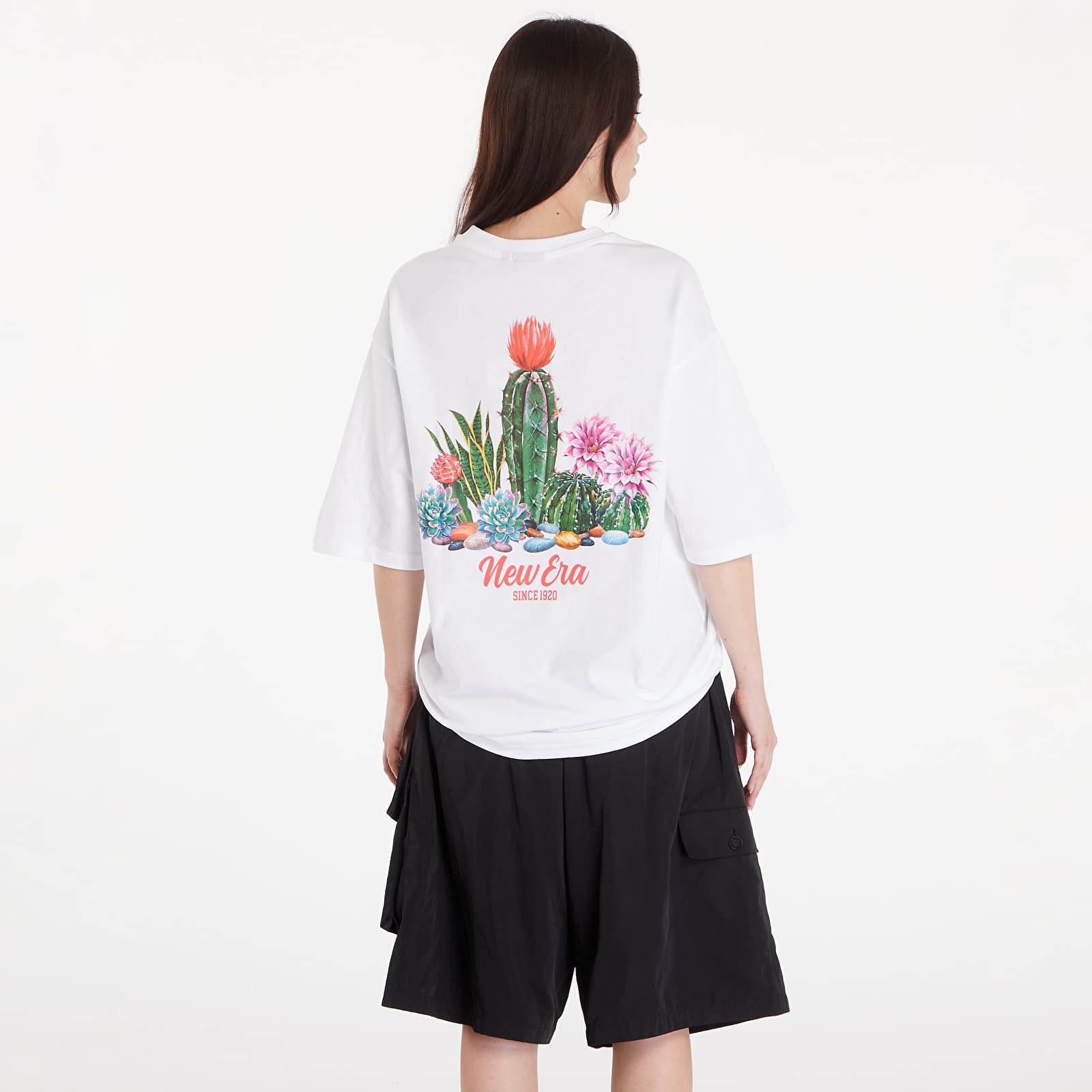 Koszulki New Era Cactus Graphic OS Tee UNISEX White/ Lvr