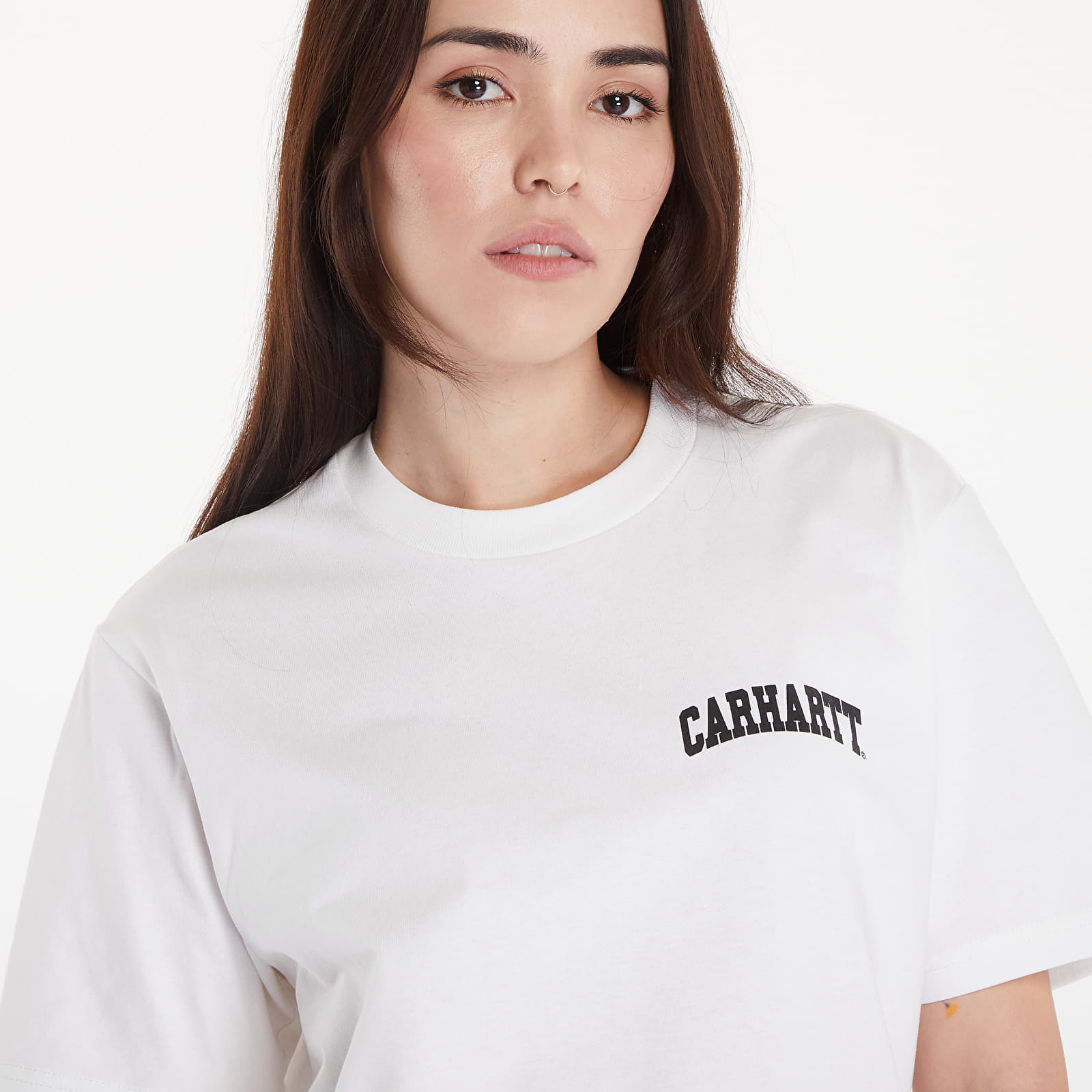 T-shirts Carhartt WIP S/S University Script T-Shirt White/ Black