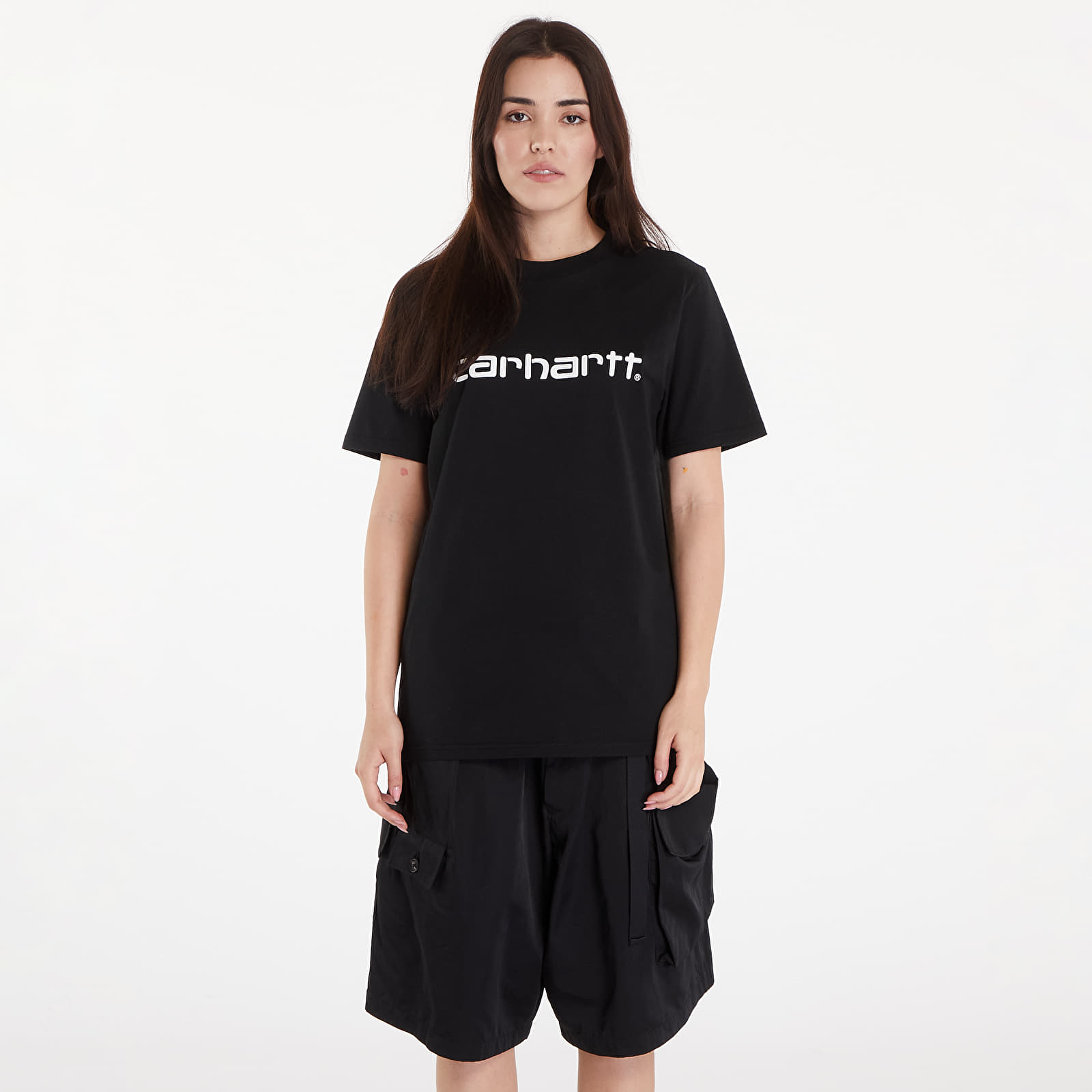 Camisetas Carhartt WIP S/S Script T-Shirt Black/ White 