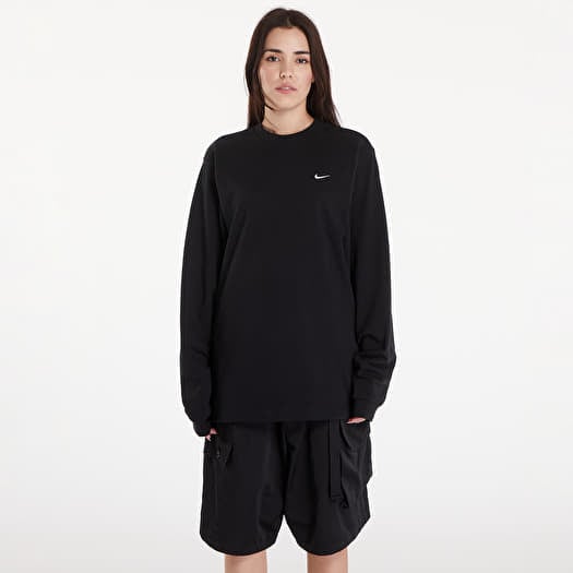 Tričko Nike Solo Swoosh Unisex Long-Sleeve Top Black/ White