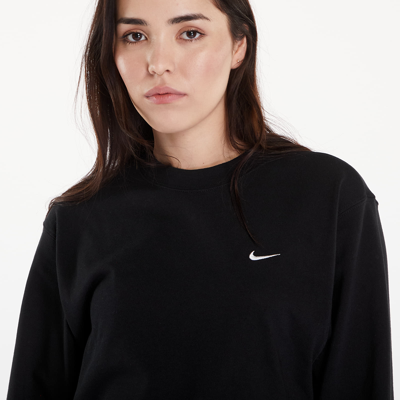 T-Shirts Nike Solo Swoosh Unisex Long-Sleeve Top Black/ White