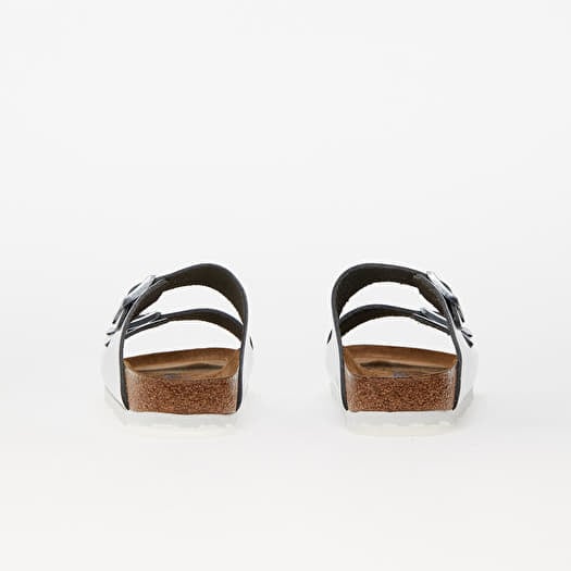 Women s shoes Birkenstock Arizona Soft Footbed Natural Leather Metallic Silver Footshop