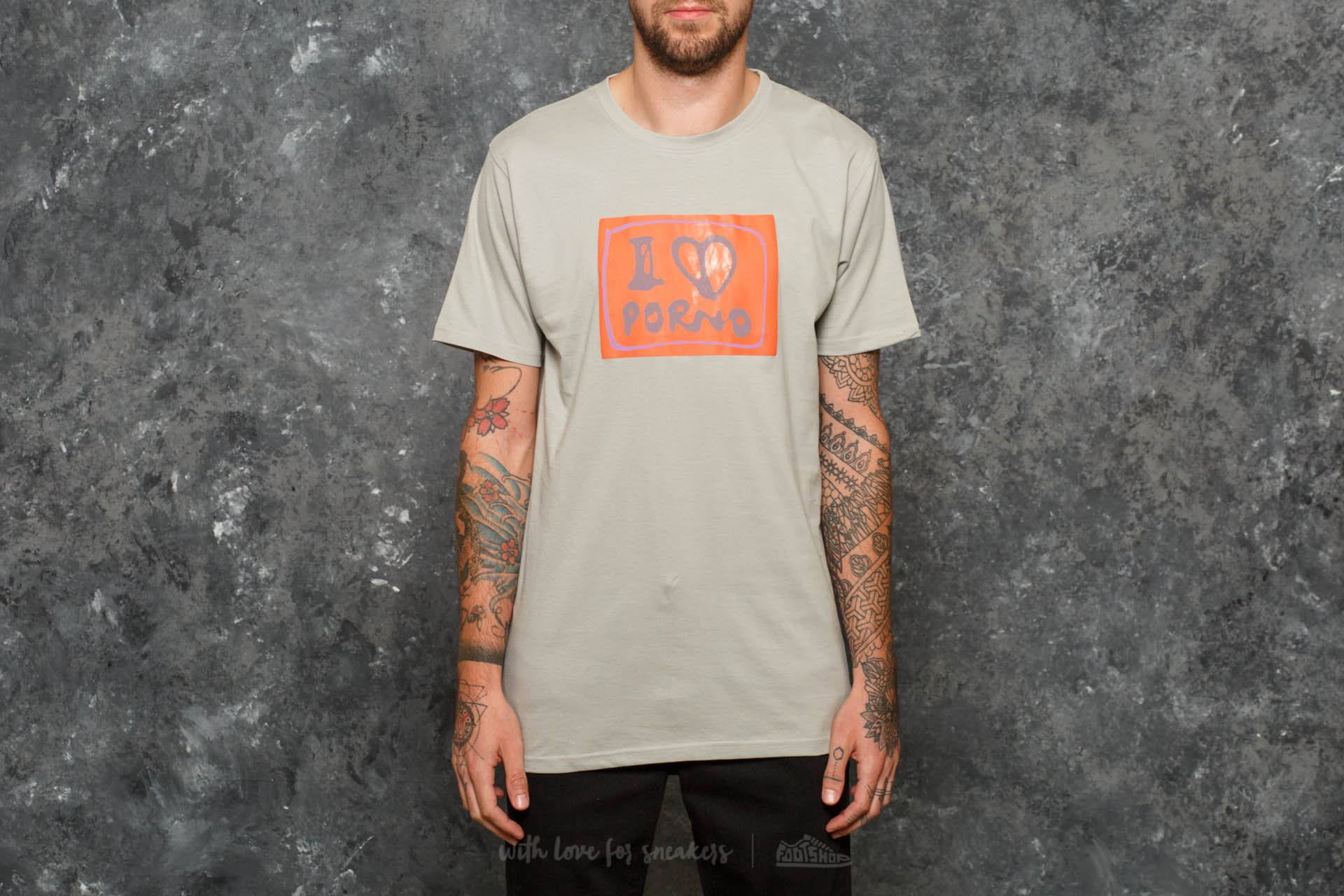 Футболки LIFE IS PORNO Amsterdam Sticker Collection Tee Grey