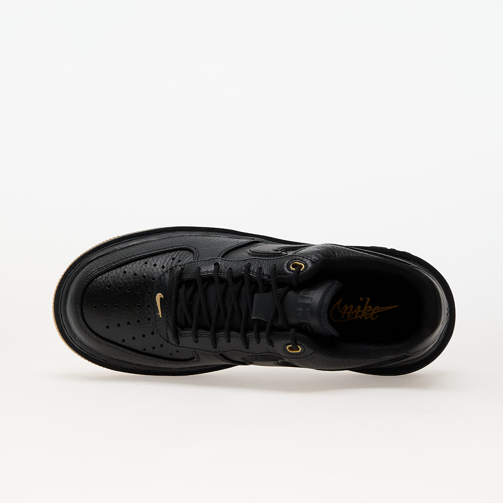 Men s shoes Nike Air Force 1 Luxe Black Black Bucktan Gum Yellow Footshop