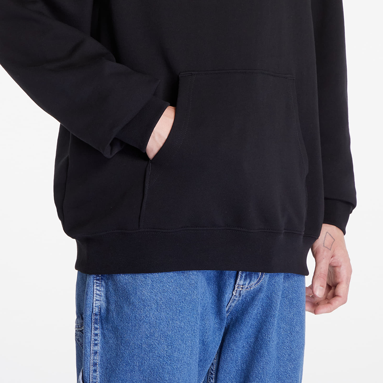 Férfi kapucnis pulcsik Vans Crazy Eddy 66 Loose Pullover Black