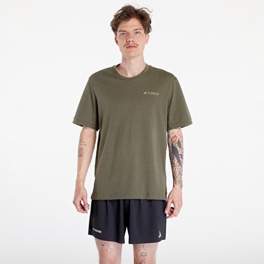 T shirts adidas Terrex Xpl Logo Short Sleeve Tee Olive Strata Footshop