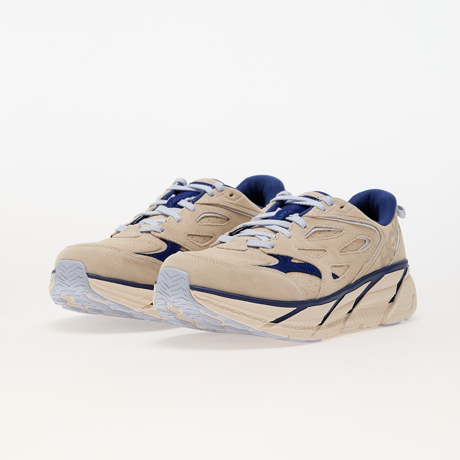 Pánské tenisky a boty Hoka® U Clifton L Suede Oat Milk/ Bellwether Blue