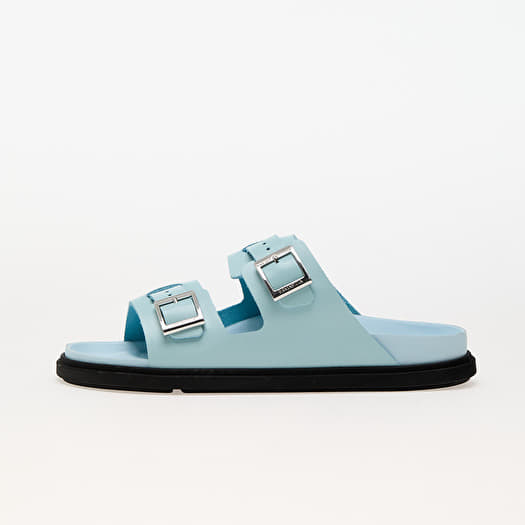 Birkenstock arizona natural leather blue discount