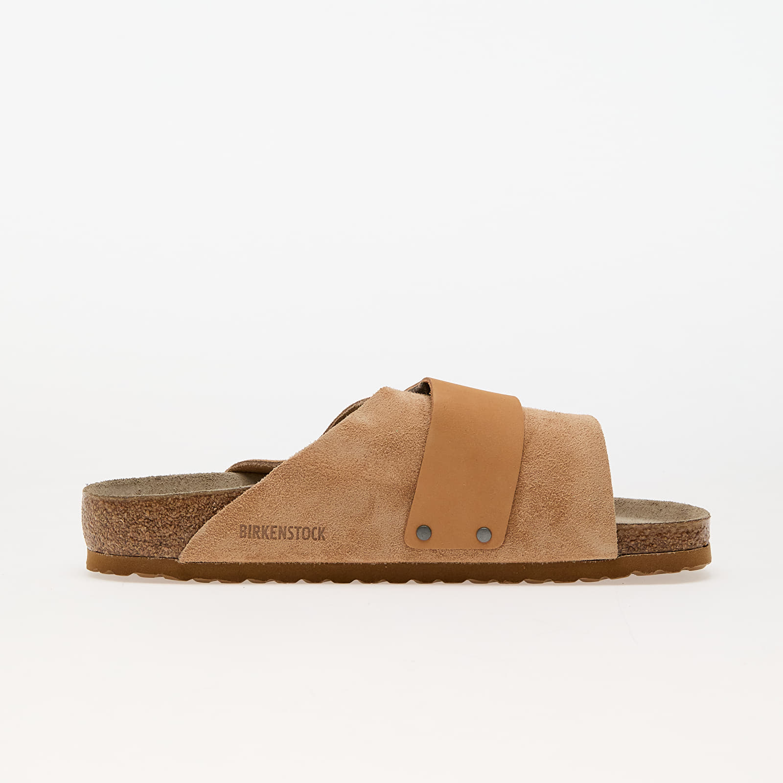 Férfi cipők Birkenstock Kyoto Velvet Leather Soft Suede & Nubuck Clay