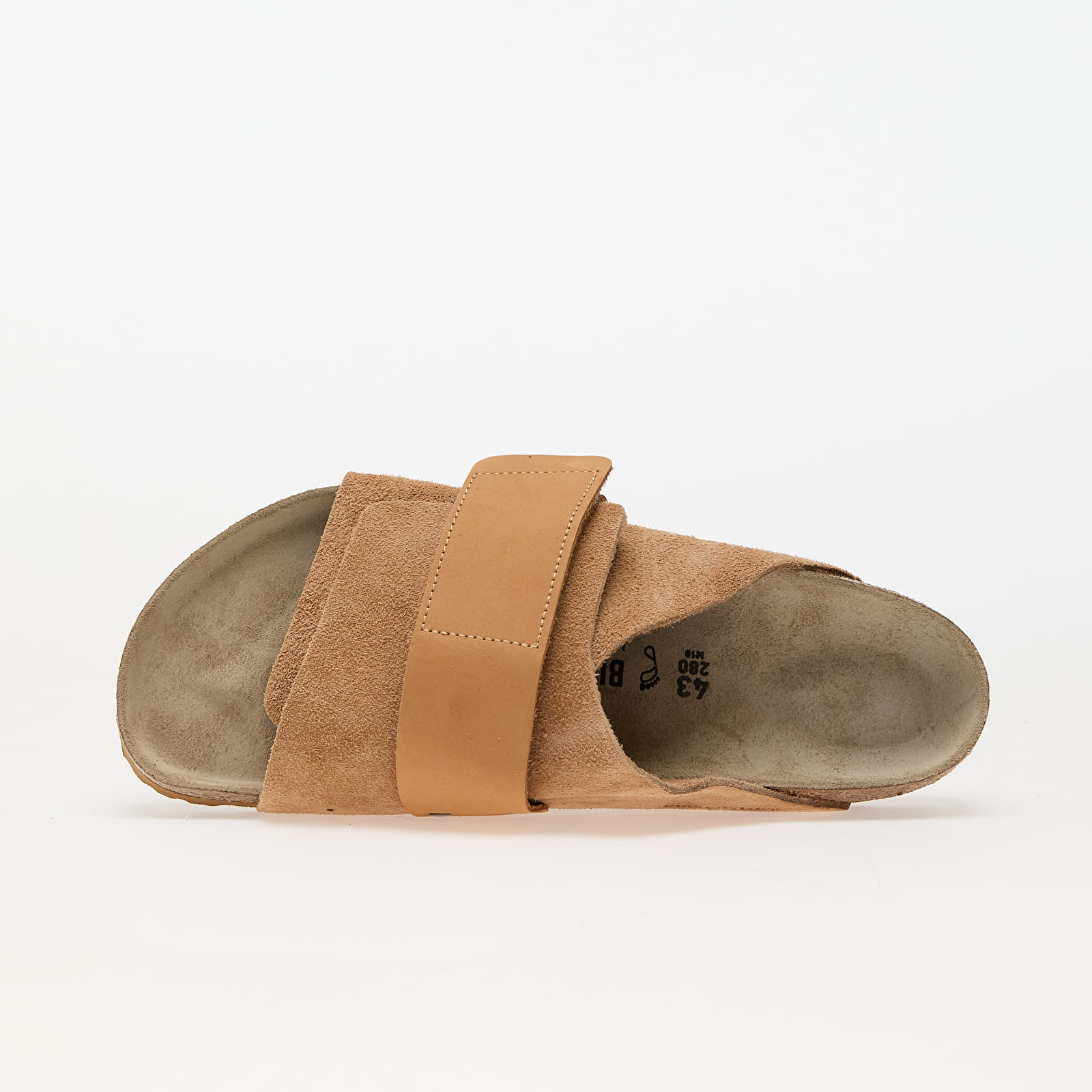 Férfi cipők Birkenstock Kyoto Velvet Leather Soft Suede & Nubuck Clay