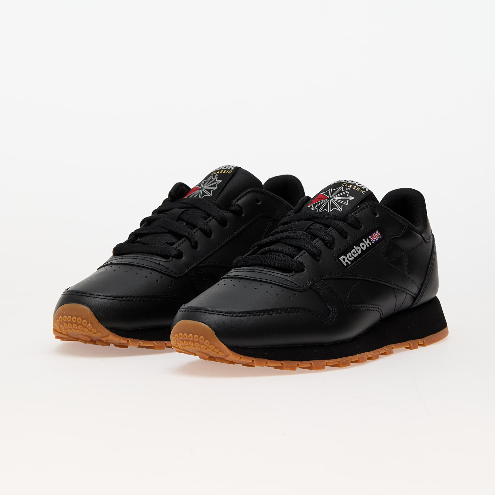Gyerek sneakerek and cipők Reebok Classic Leather Junior Black/ Black/ Gum