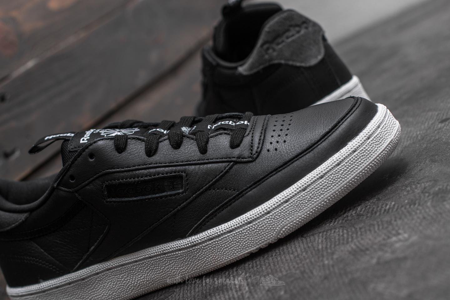 Men s shoes Reebok Club C 85 IT Black Coal White Footshop