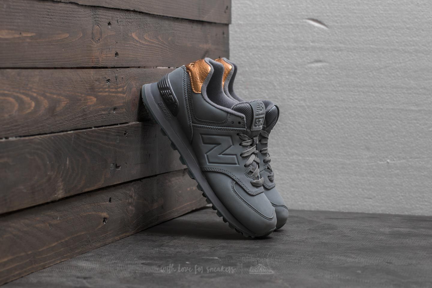 New balance 574 grey gold clearance