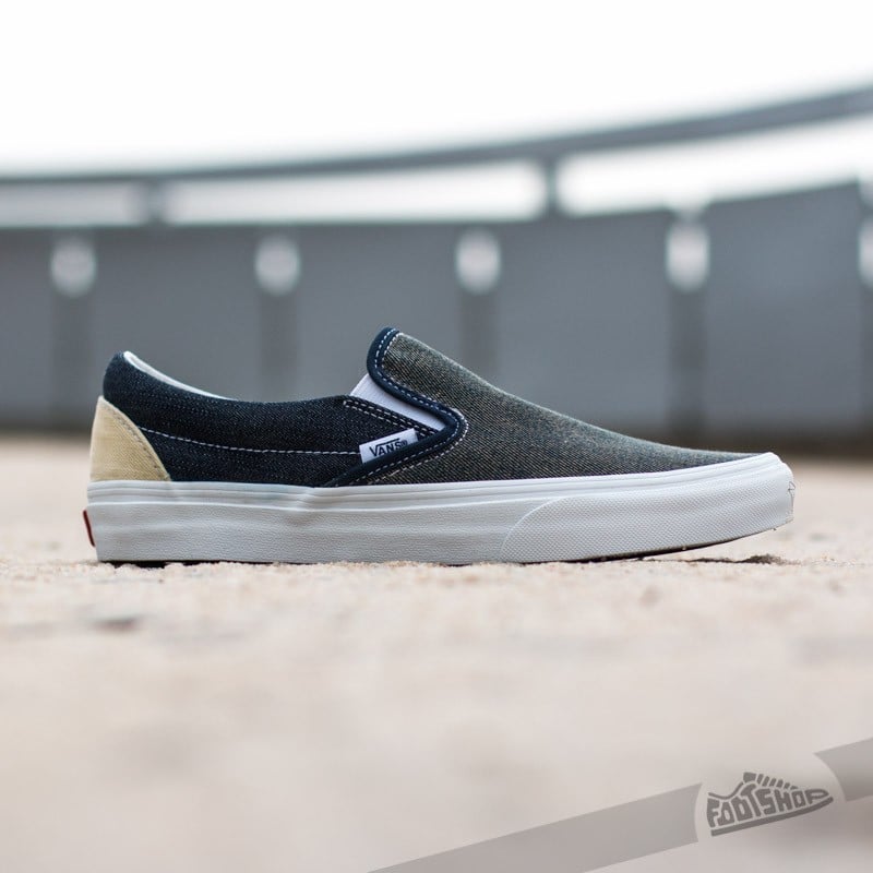 Vans chambray slip on sale on