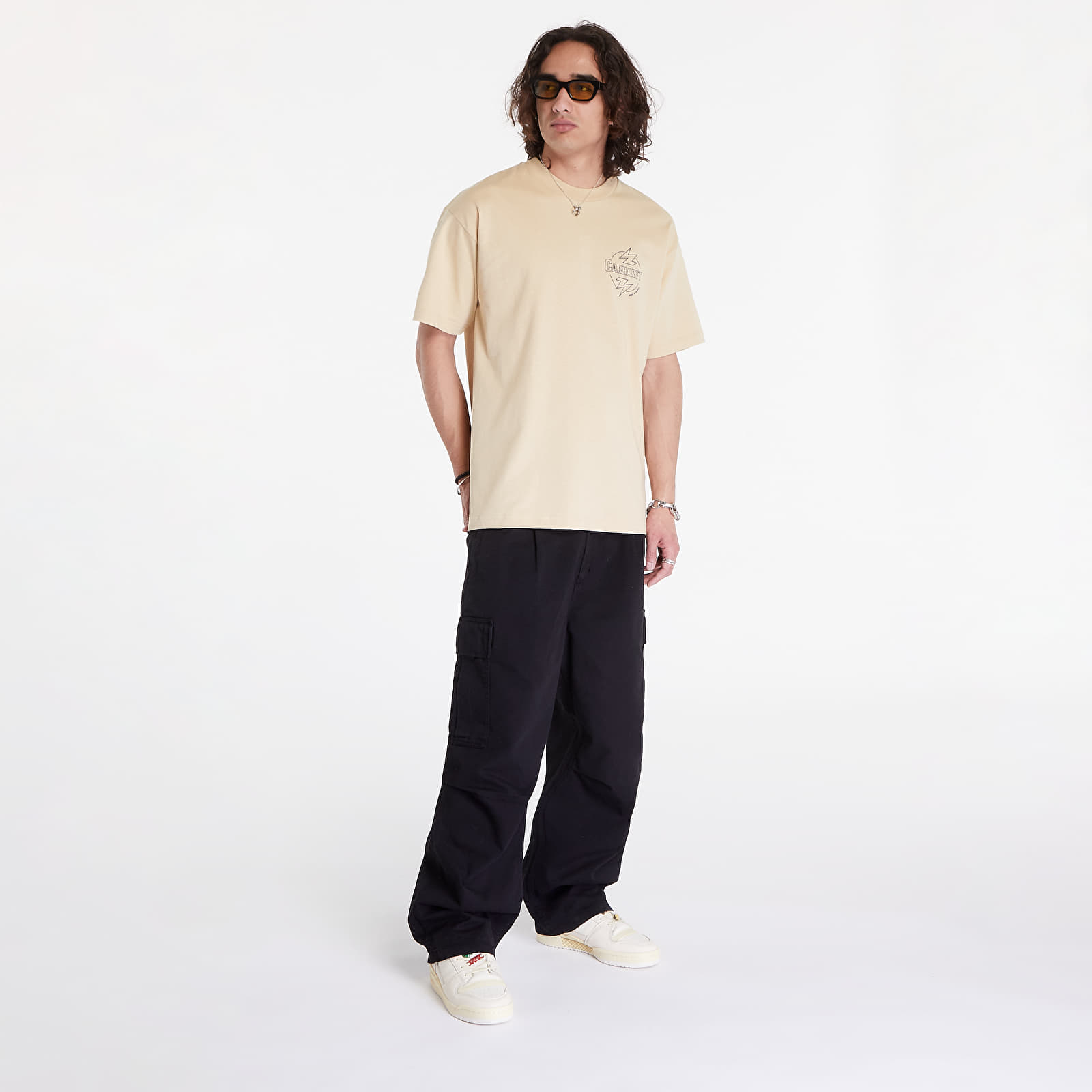 Trička Carhartt WIP S/S Ablaze T-Shirt UNISEX Cornsilk/ Air Force Blue