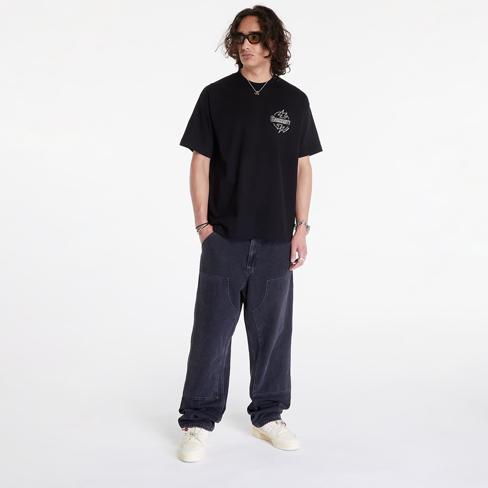 Pólók Carhartt WIP S/S Ablaze T-Shirt UNISEX Black/ Wax