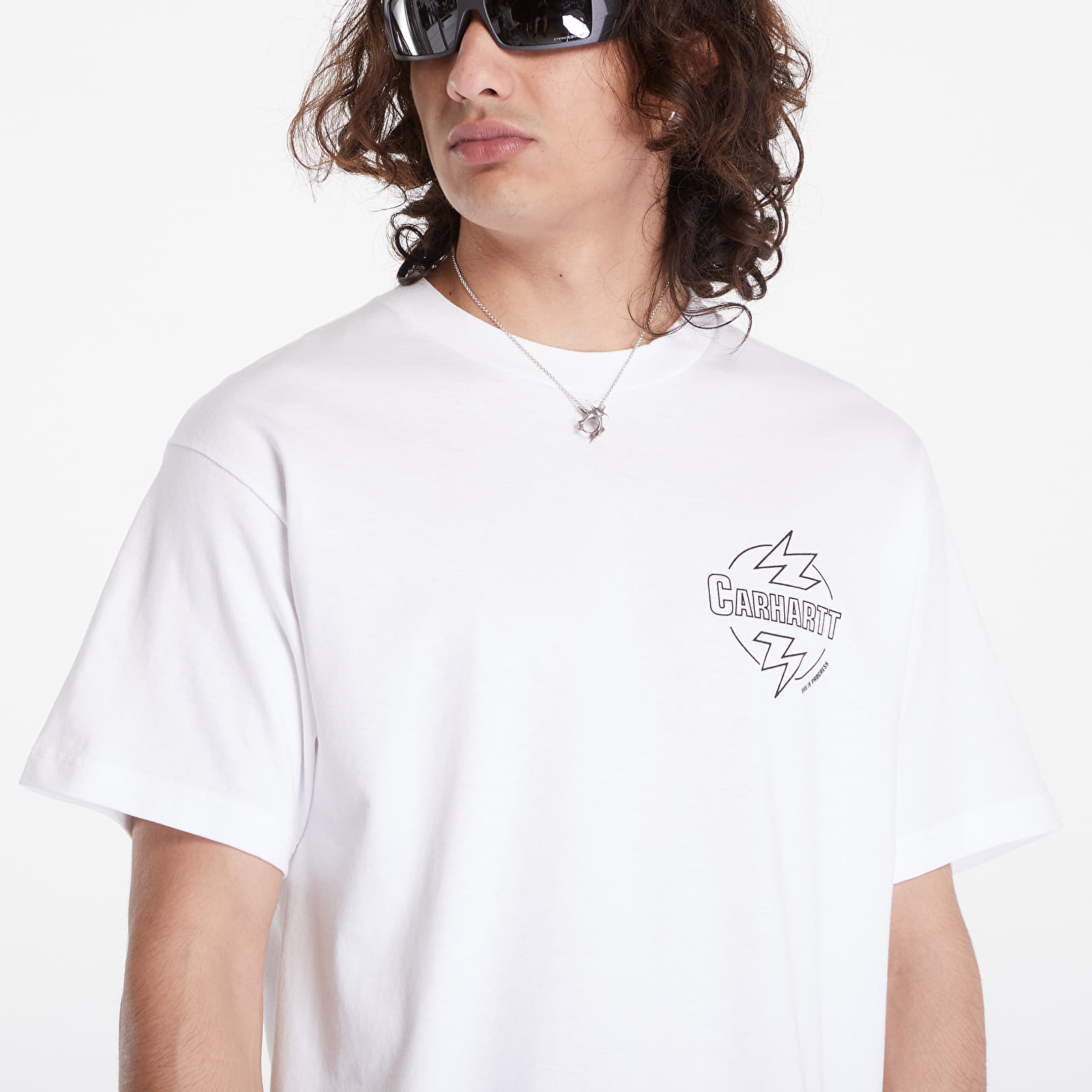 T-skjorter Carhartt WIP S/S Ablaze T-Shirt UNISEX White/ Black