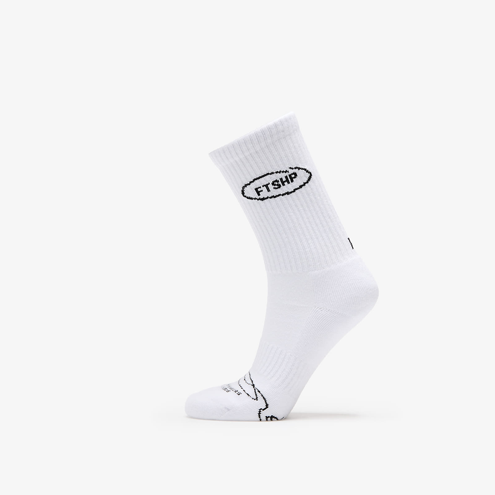 Socken Footshop Basic Crew Socks 1-Pack White