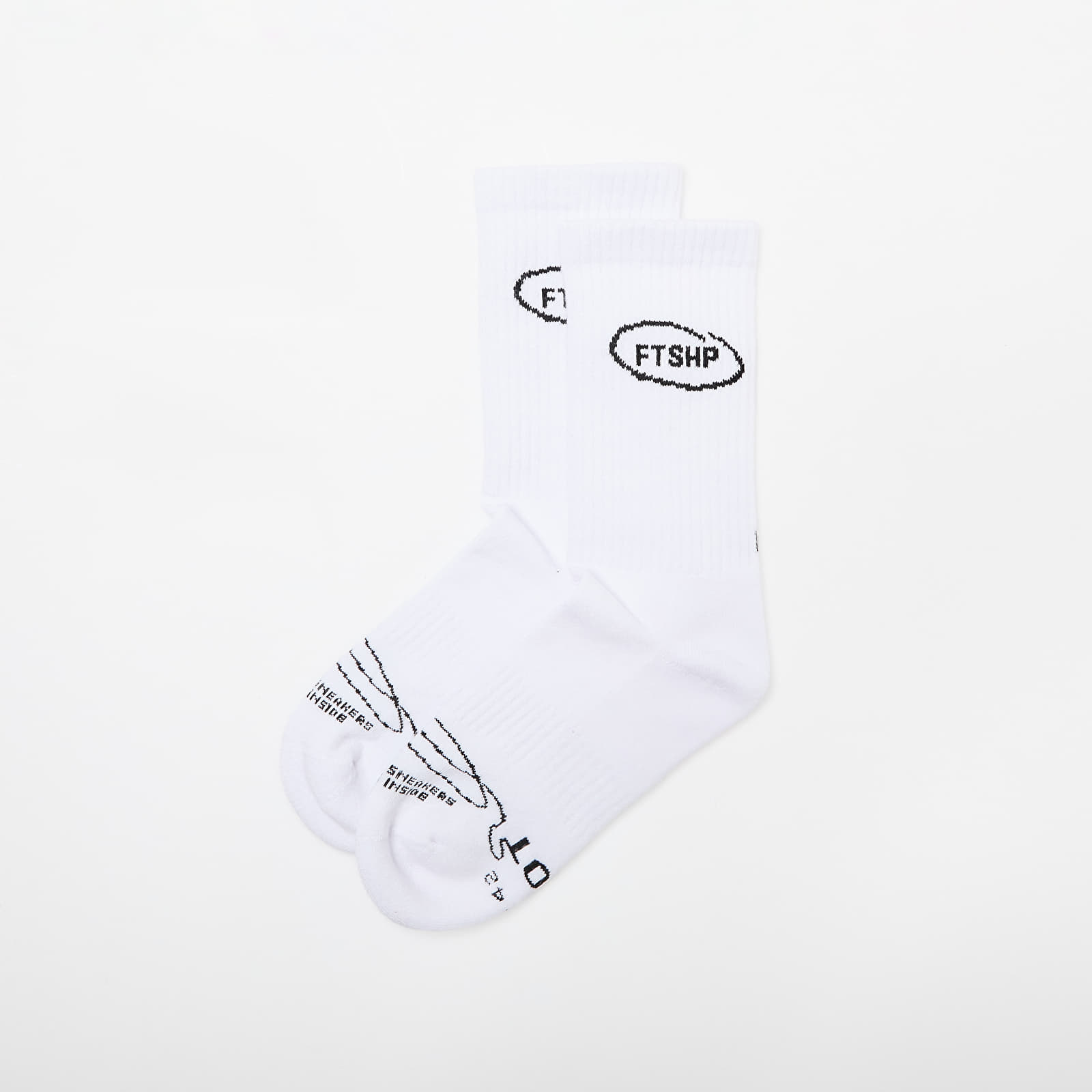 Socken Footshop Basic Crew Socks 1-Pack White