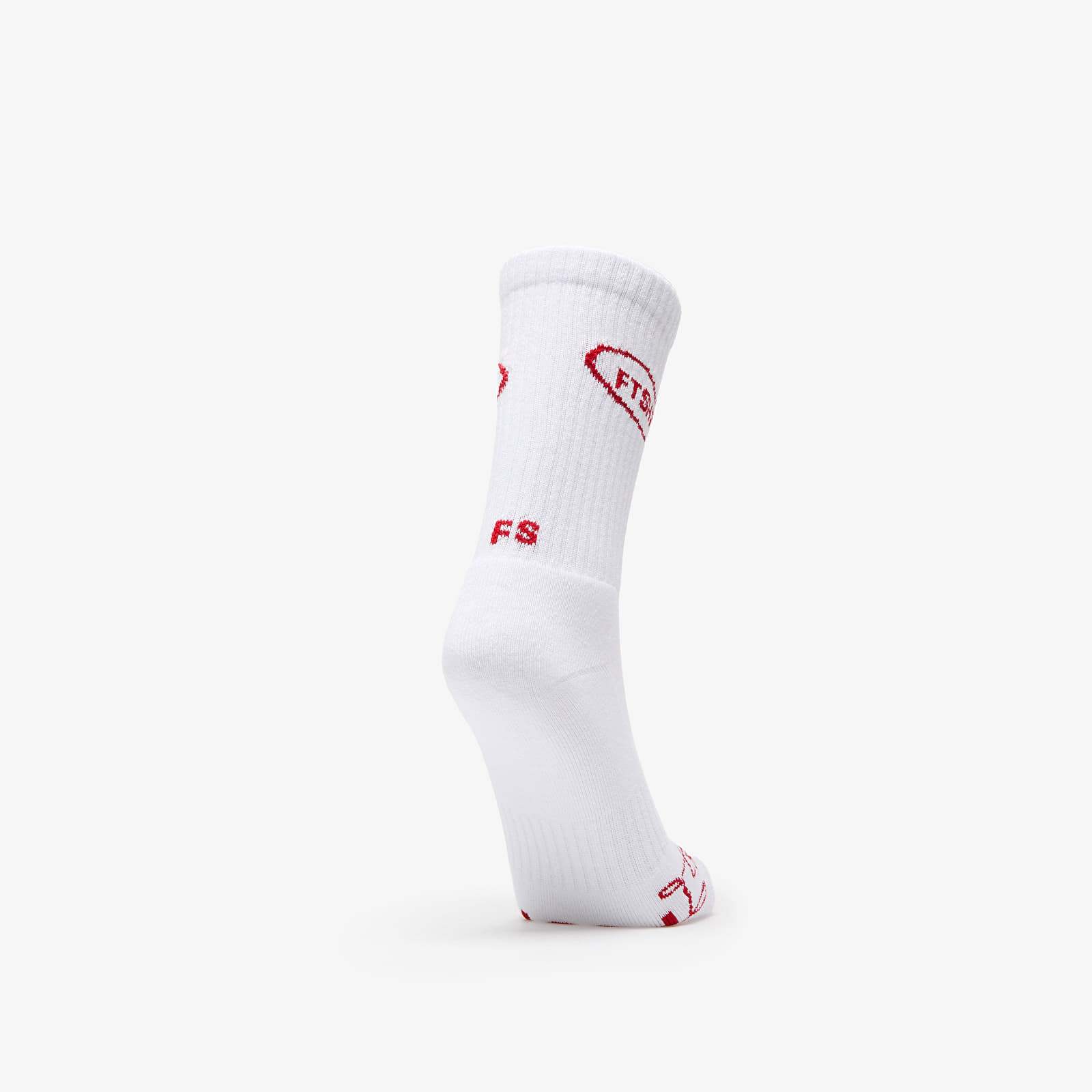 Socken Footshop Basic Crew Socks 1-Pack White/ Red