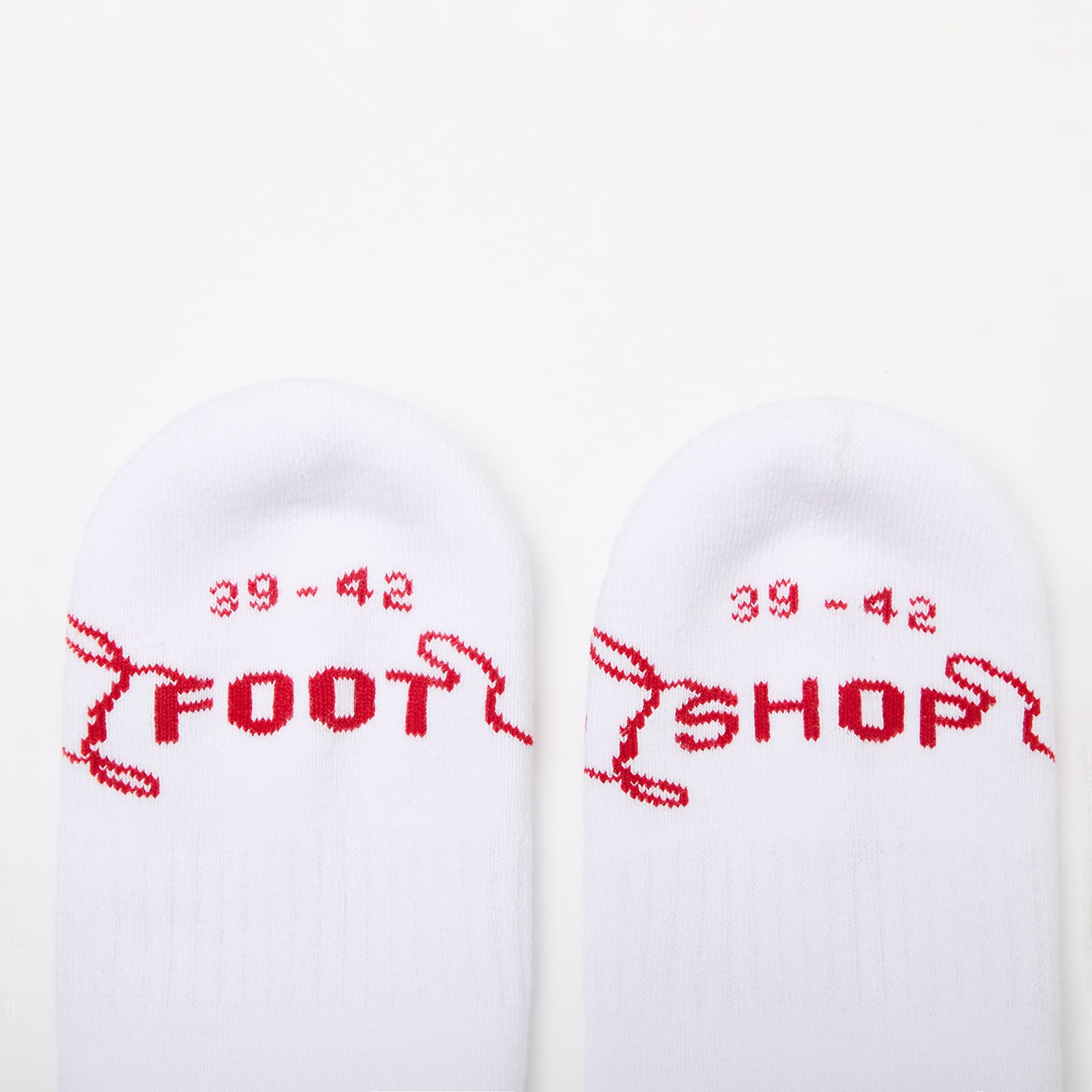 Socken Footshop Basic Crew Socks 1-Pack White/ Red