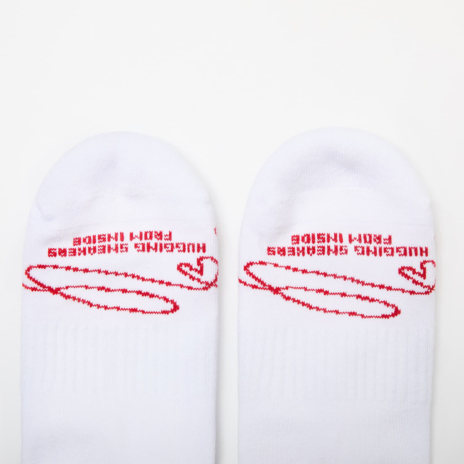 Socken Footshop Basic Crew Socks 1-Pack White/ Red